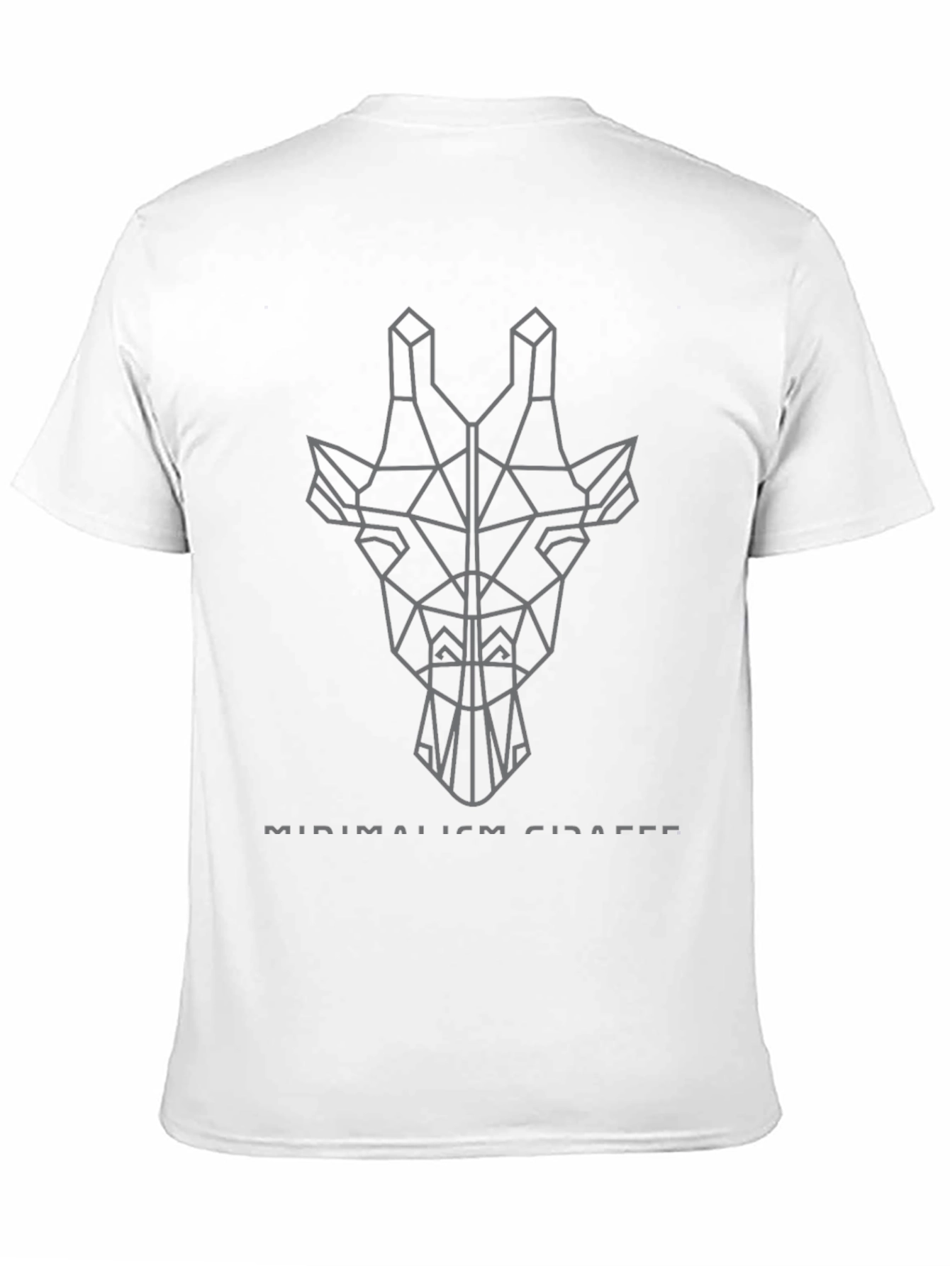Geometric Giraffe Graphic Tee - Minimalist Style
