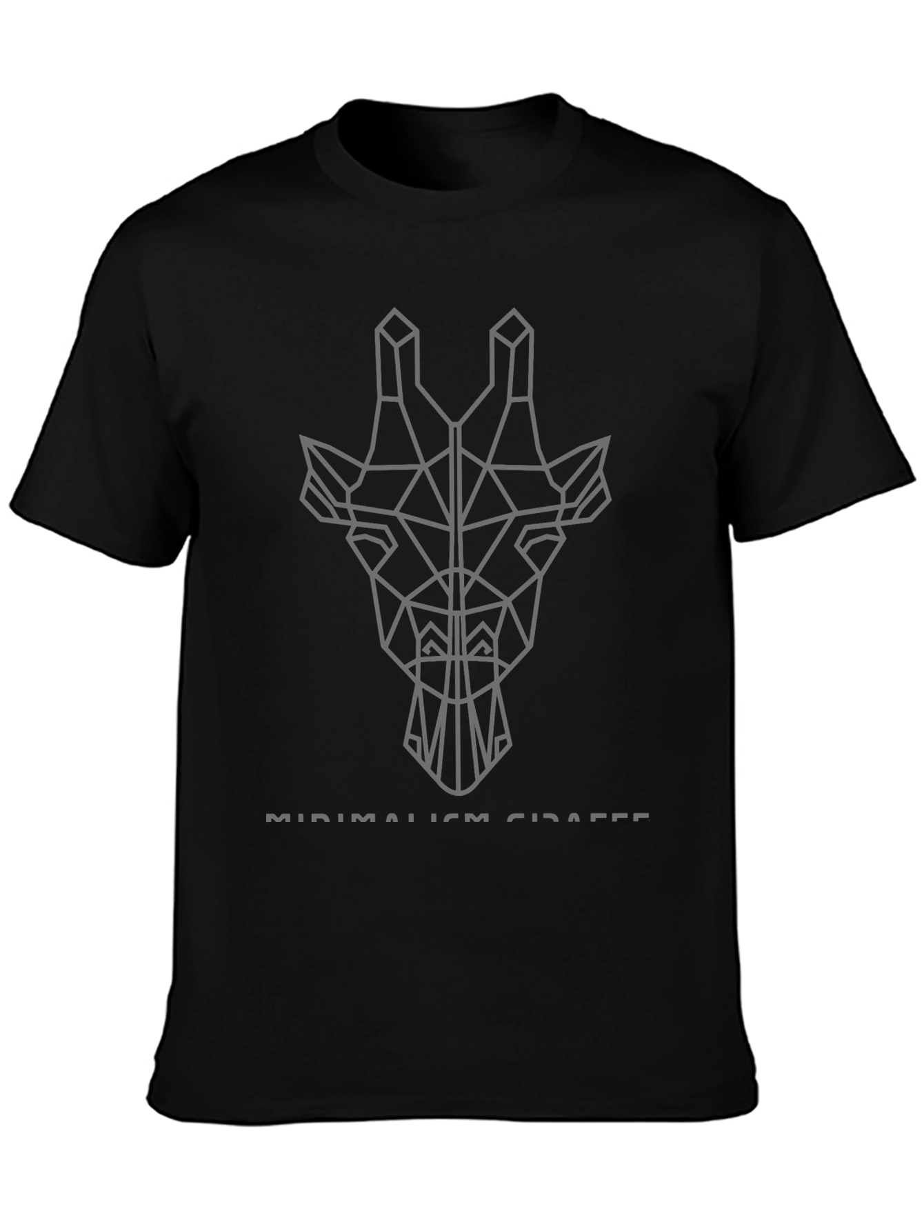 Geometric Giraffe Graphic Tee - Minimalist Style