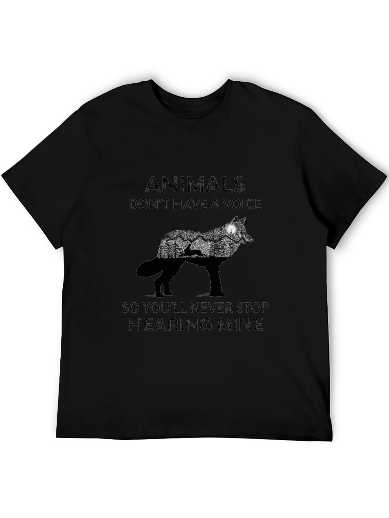 Animals Dont Have A Voice Wolf Graphic Tee