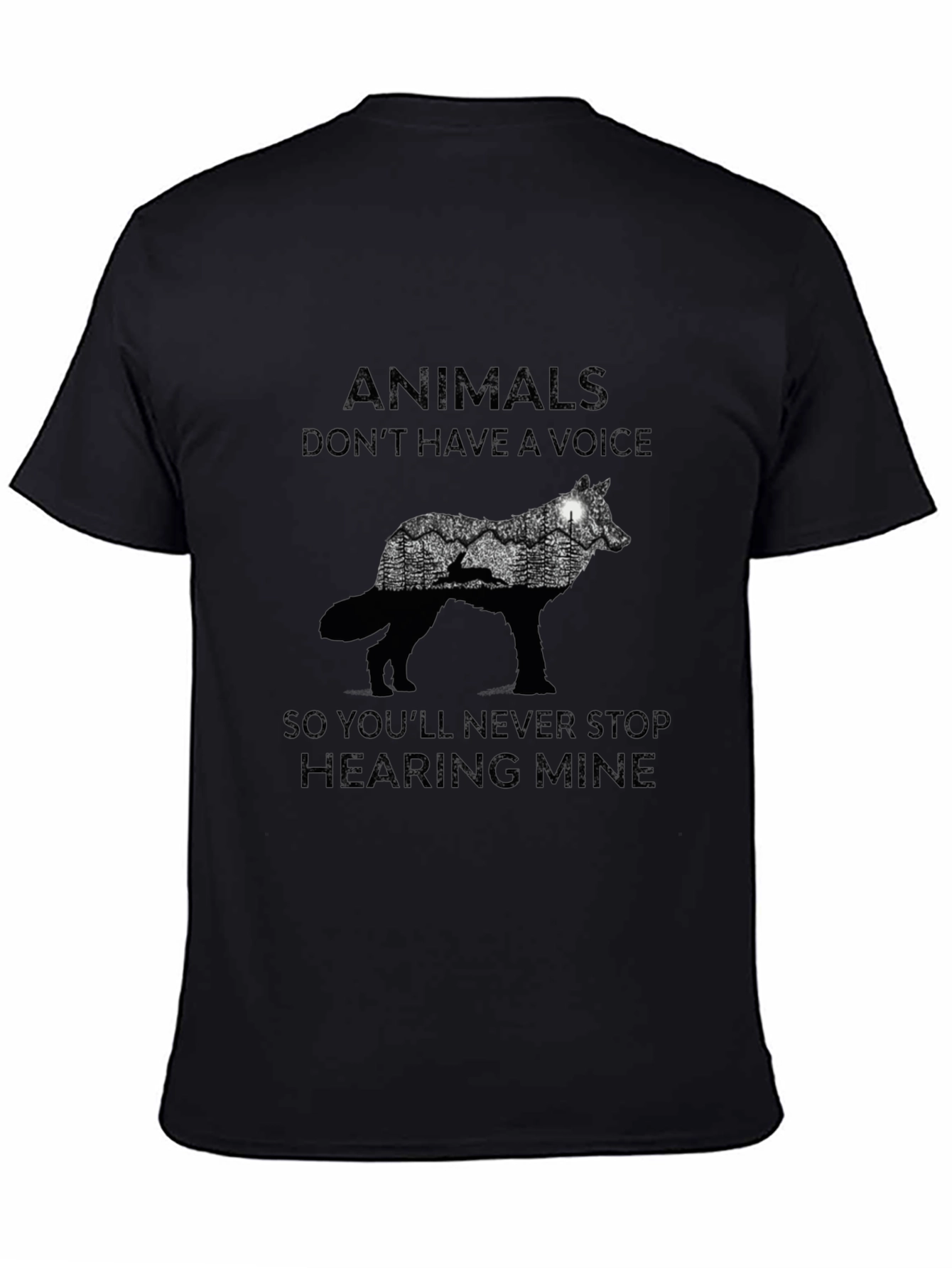 Animals Dont Have A Voice Wolf Graphic Tee