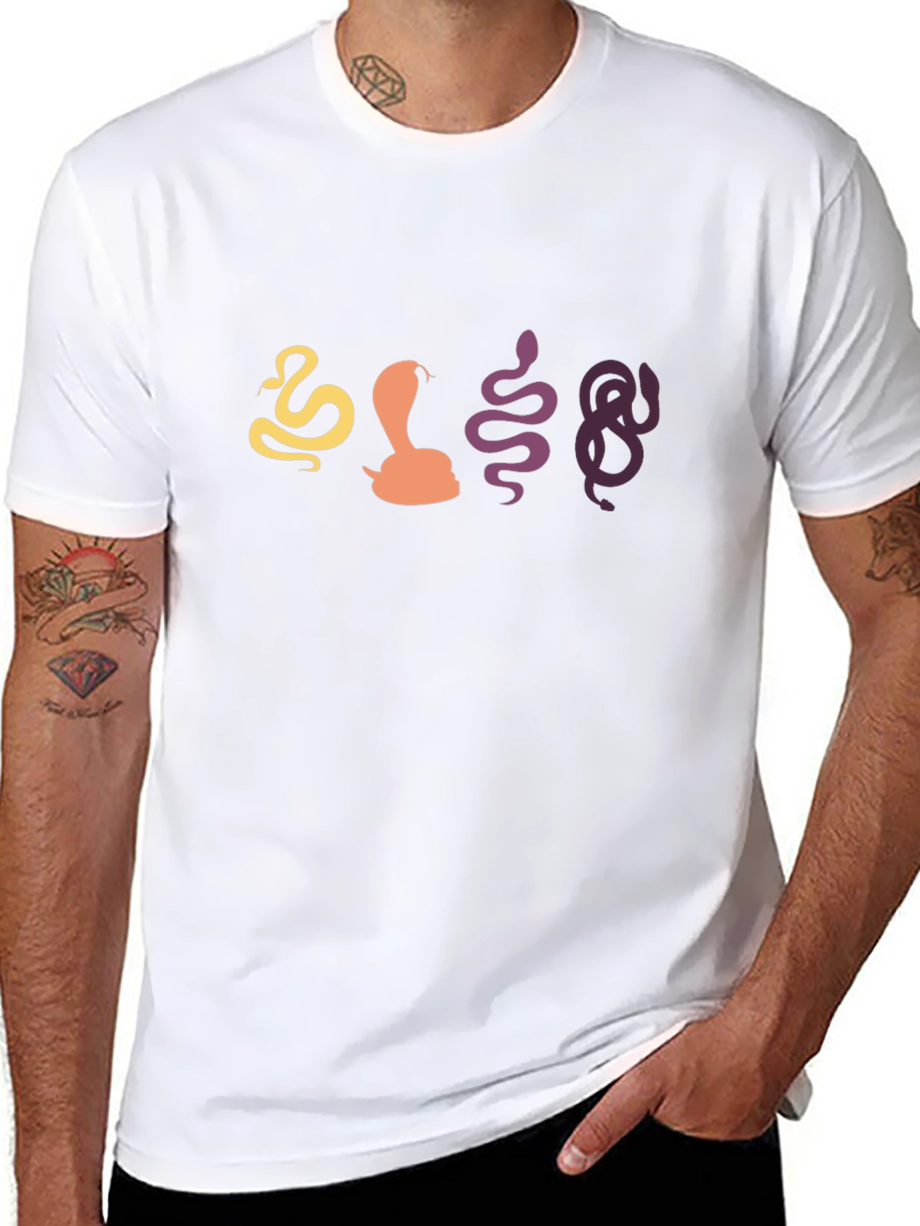 Snakes Graphic Tee - Black