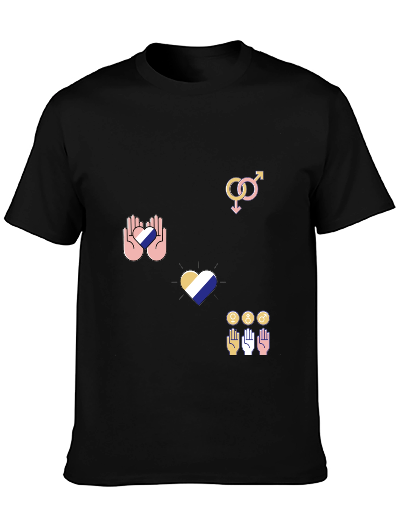 Pride Graphic Tee - Black Cotton Blend