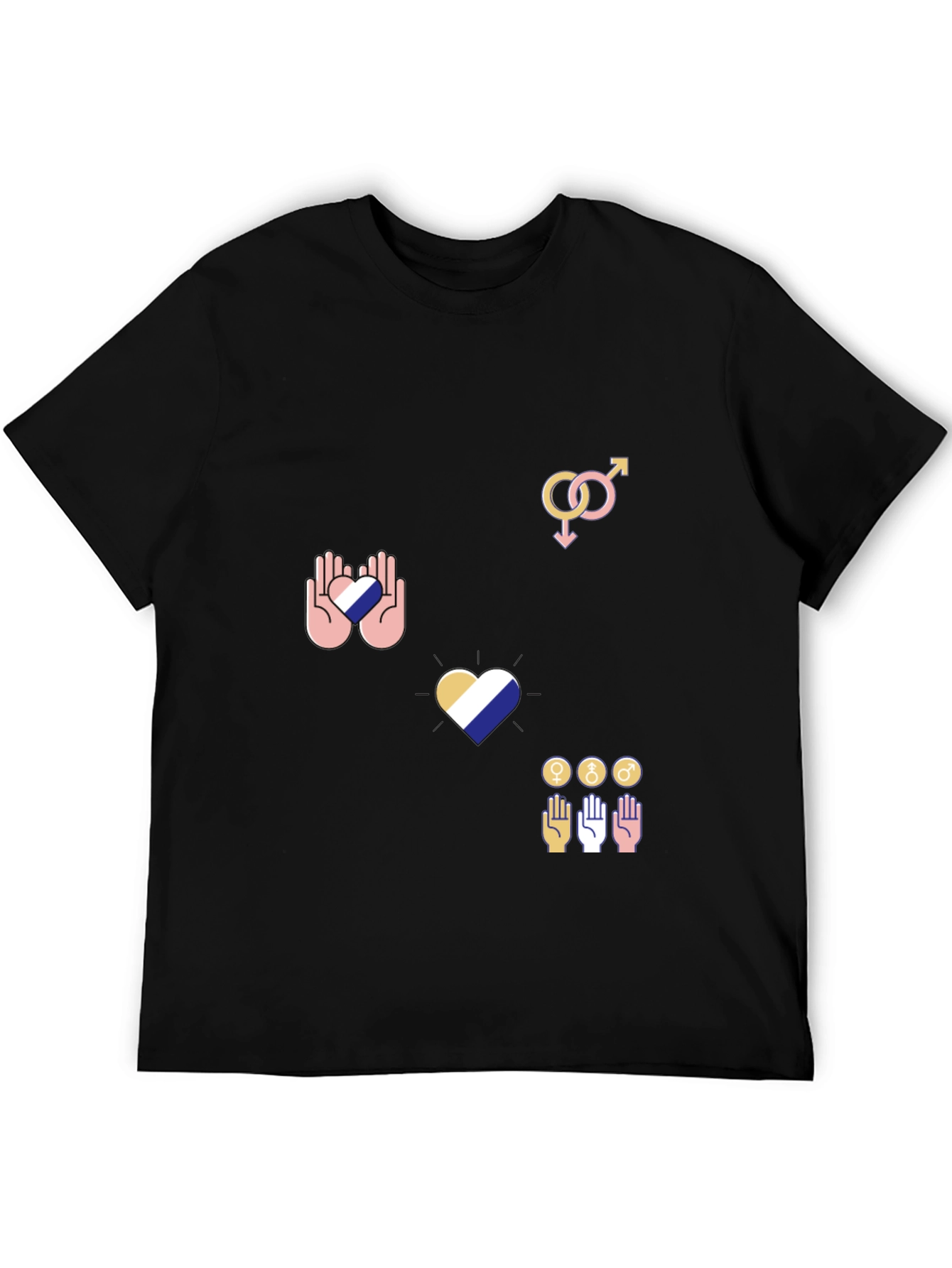 Pride Graphic Tee - Black Cotton Blend