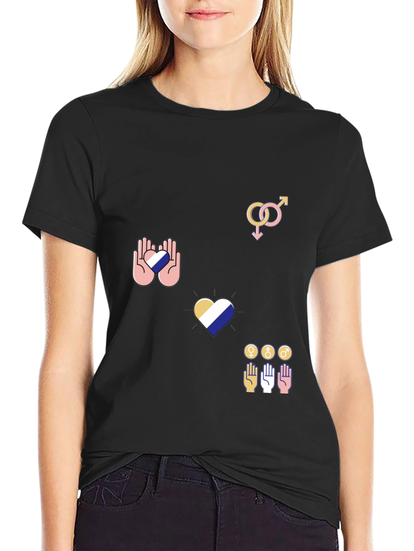 Pride Graphic Tee - Black Cotton Blend