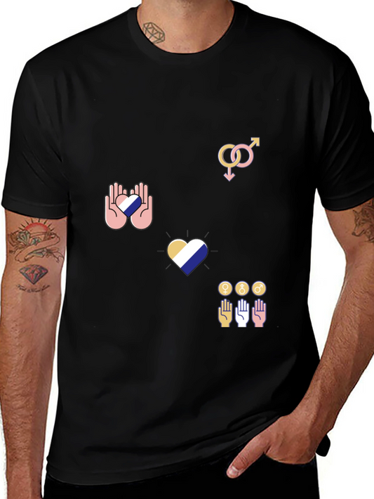 Pride Graphic Tee - Black Cotton Blend