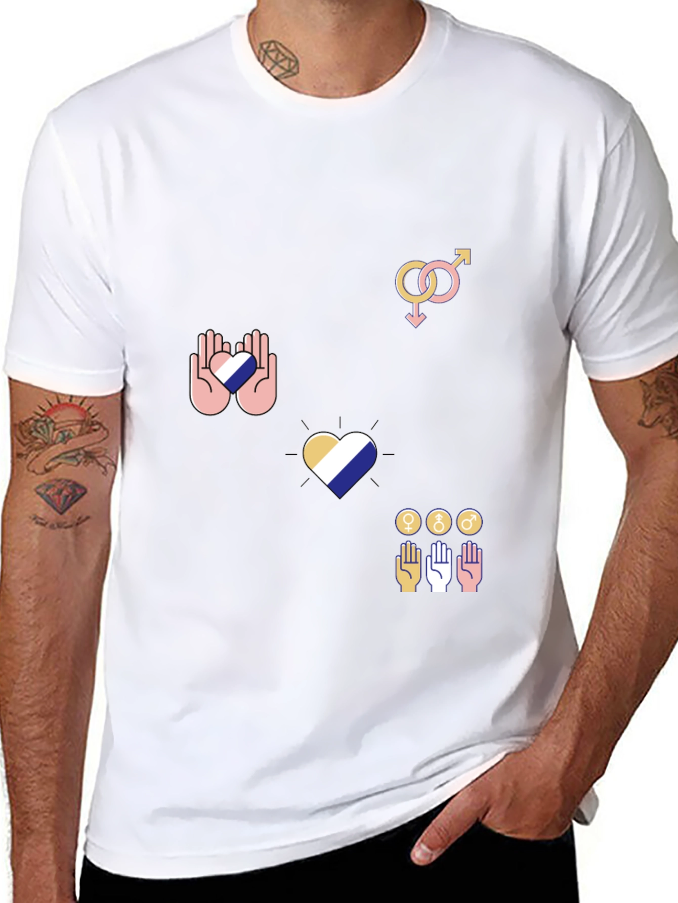 Pride Graphic Tee - Black Cotton Blend