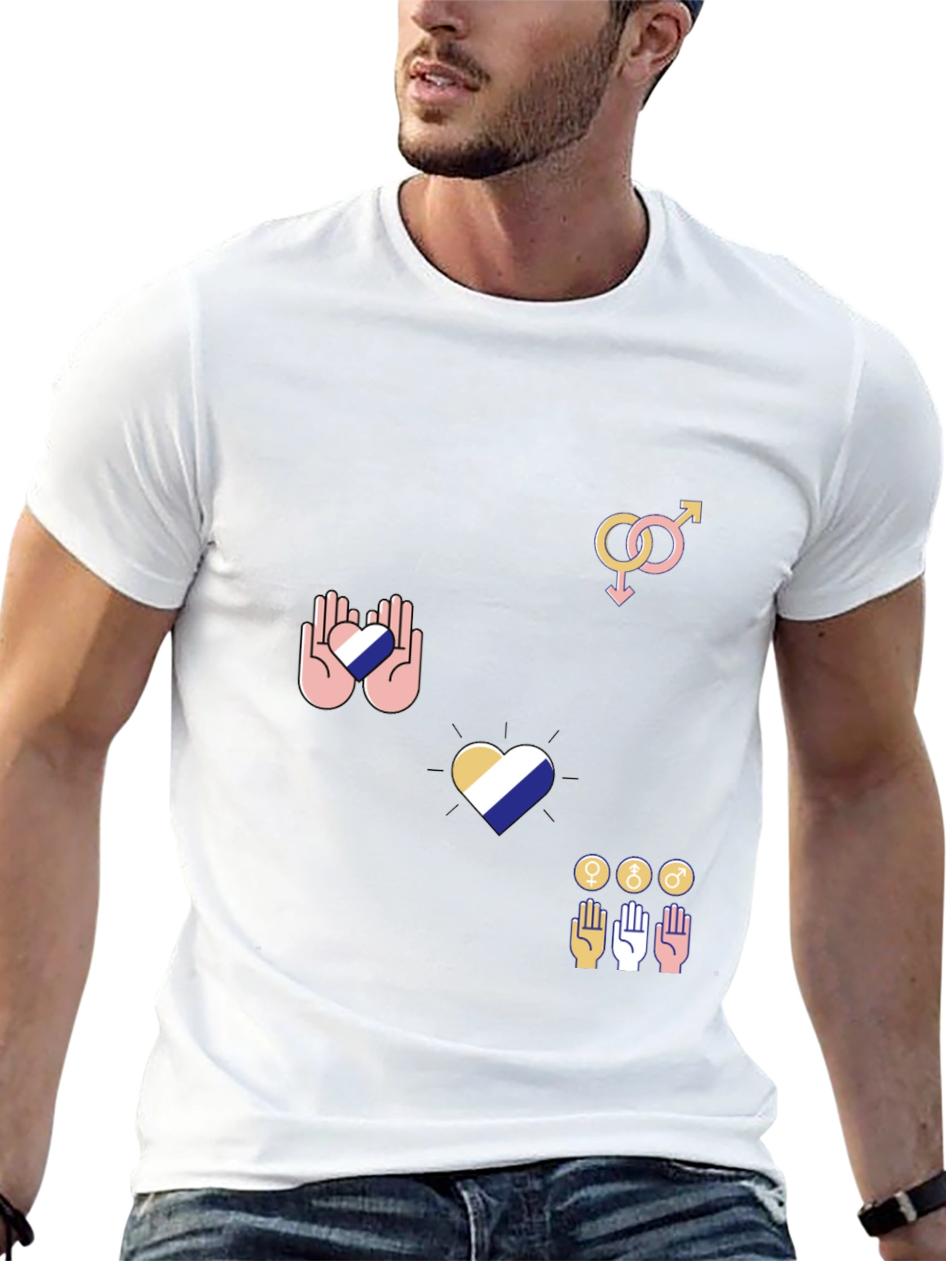 Pride Graphic Tee - Black Cotton Blend
