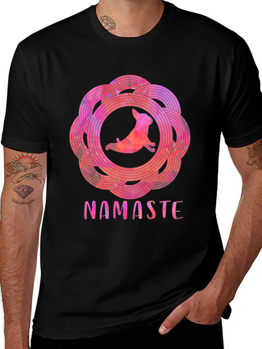Namaste Yoga Dog Graphic Tee - Relaxed Fit