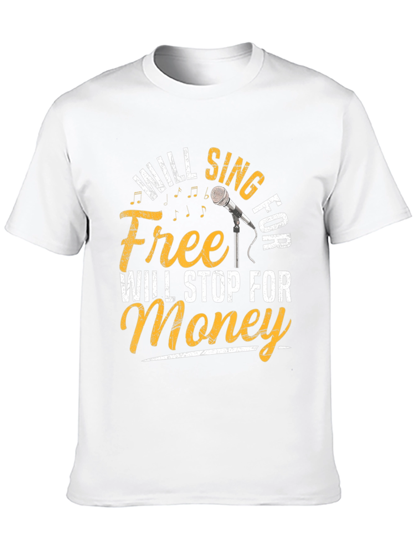 Will Sing for Free Mens Black T-Shirt