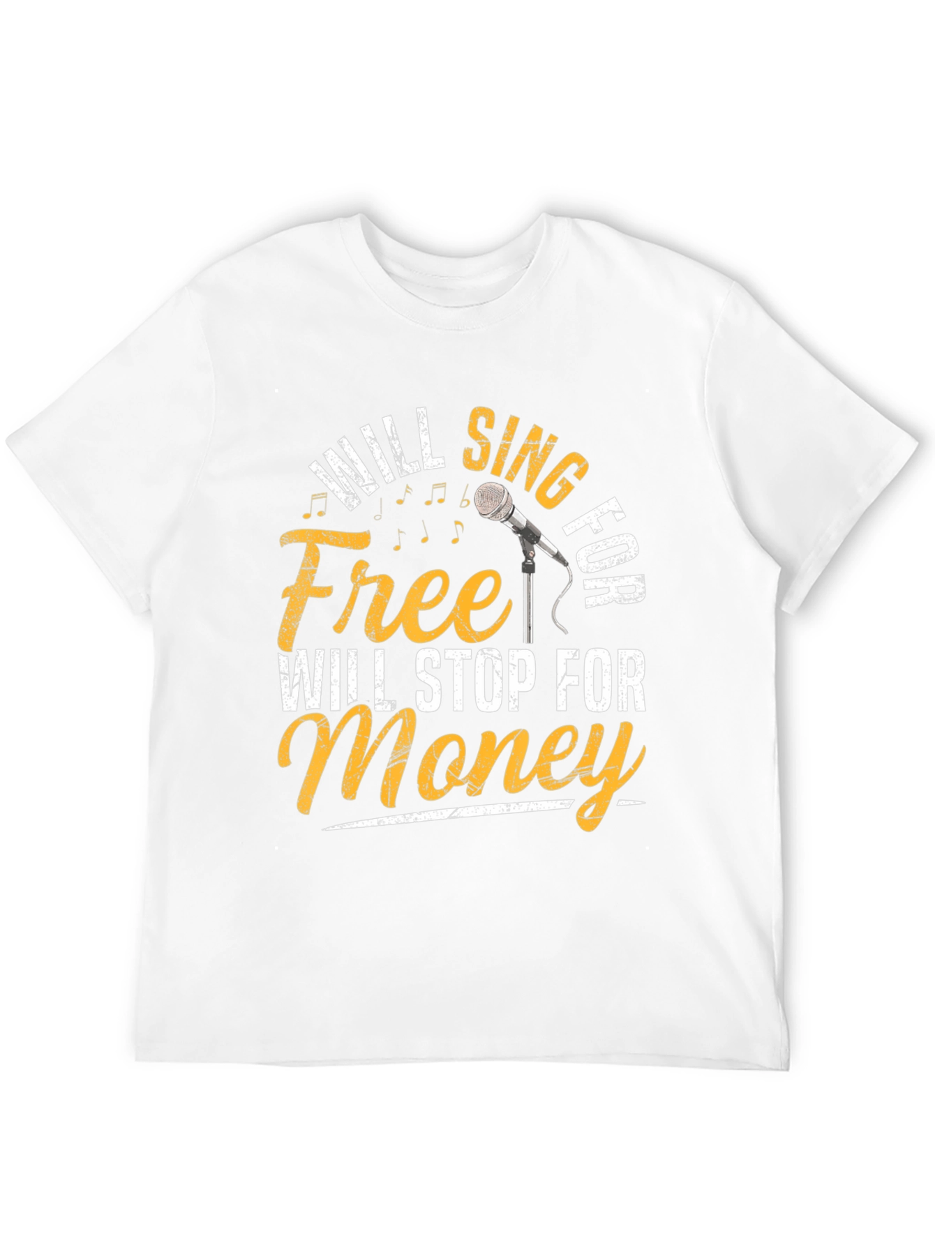 Will Sing for Free Mens Black T-Shirt
