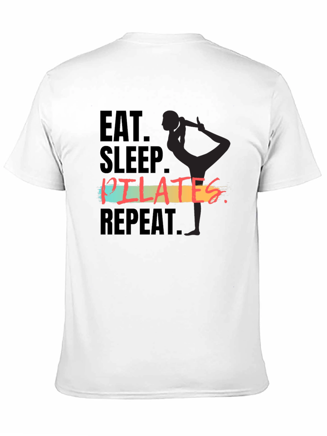 Eat Sleep Pilates Repeat Graphic Tee