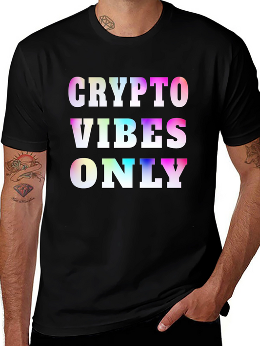 Crypto Vibes Only Rainbow Graphic Tee