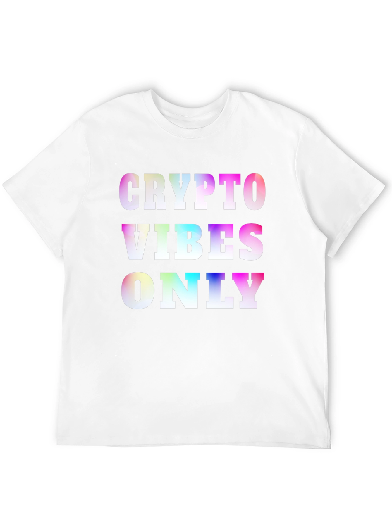 Crypto Vibes Only Rainbow Graphic Tee