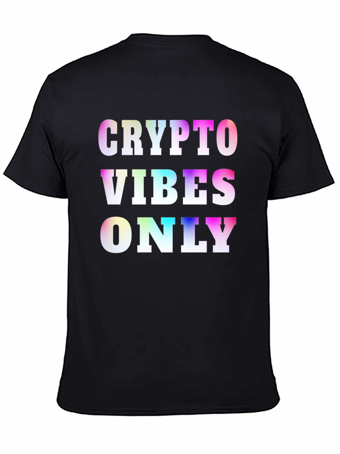 Crypto Vibes Only Rainbow Graphic Tee