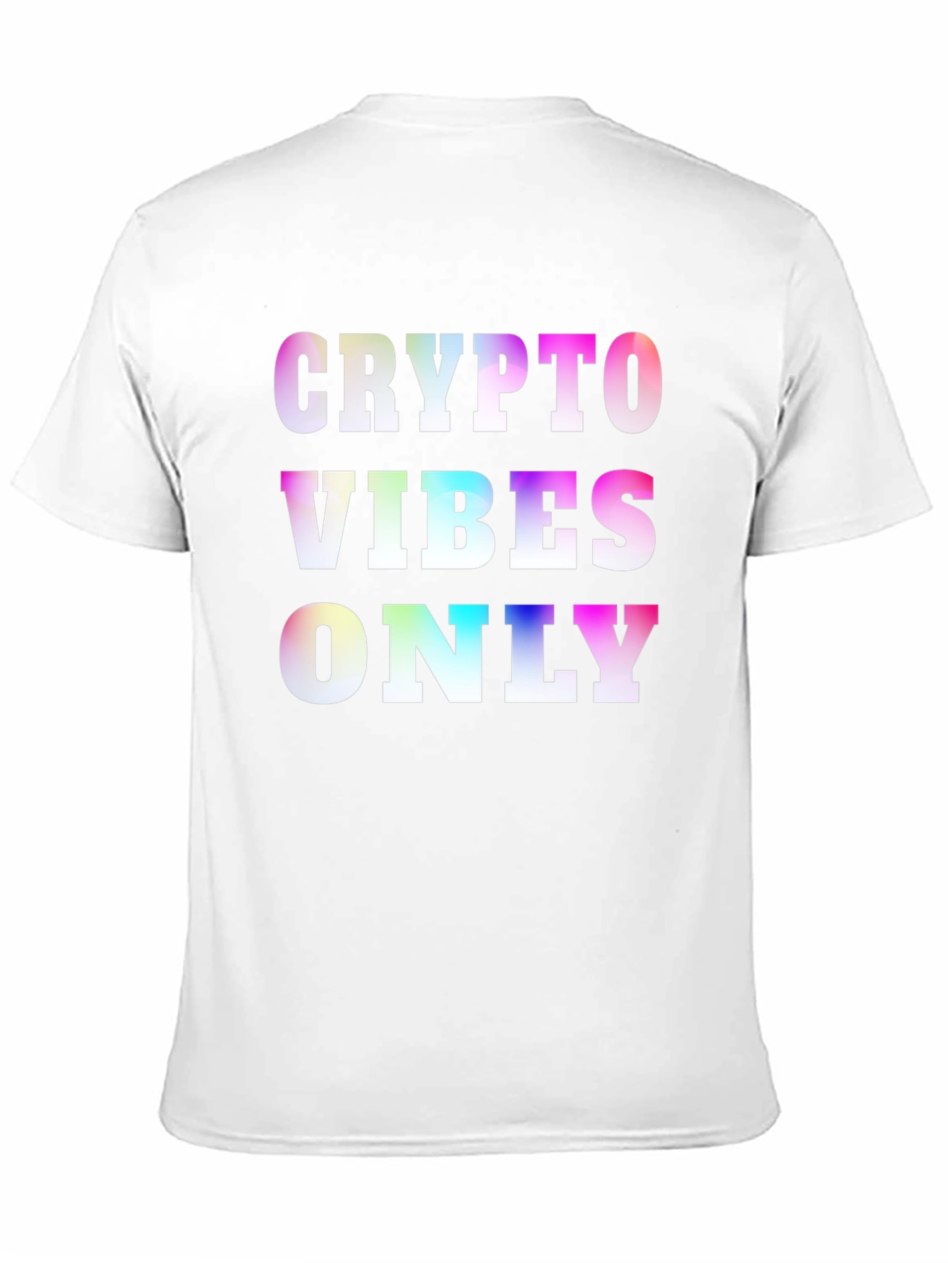 Crypto Vibes Only Rainbow Graphic Tee