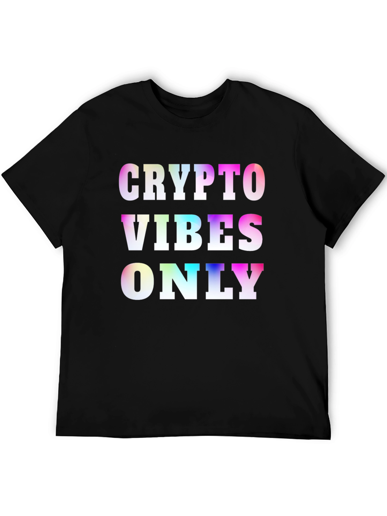 Crypto Vibes Only Rainbow Graphic Tee