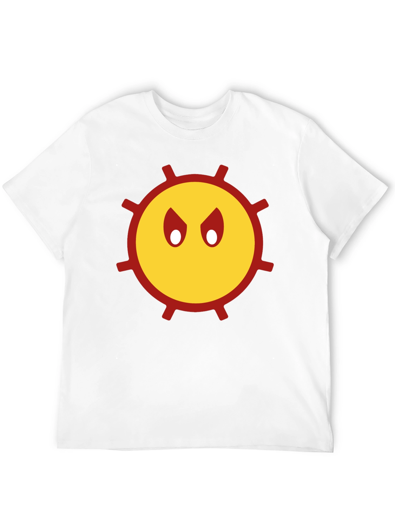 Grumpy Sun Graphic Tee - Black Cotton Shirt