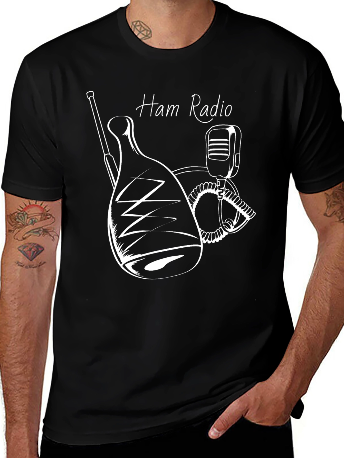 Ham Radio Graphic T-Shirt - Black