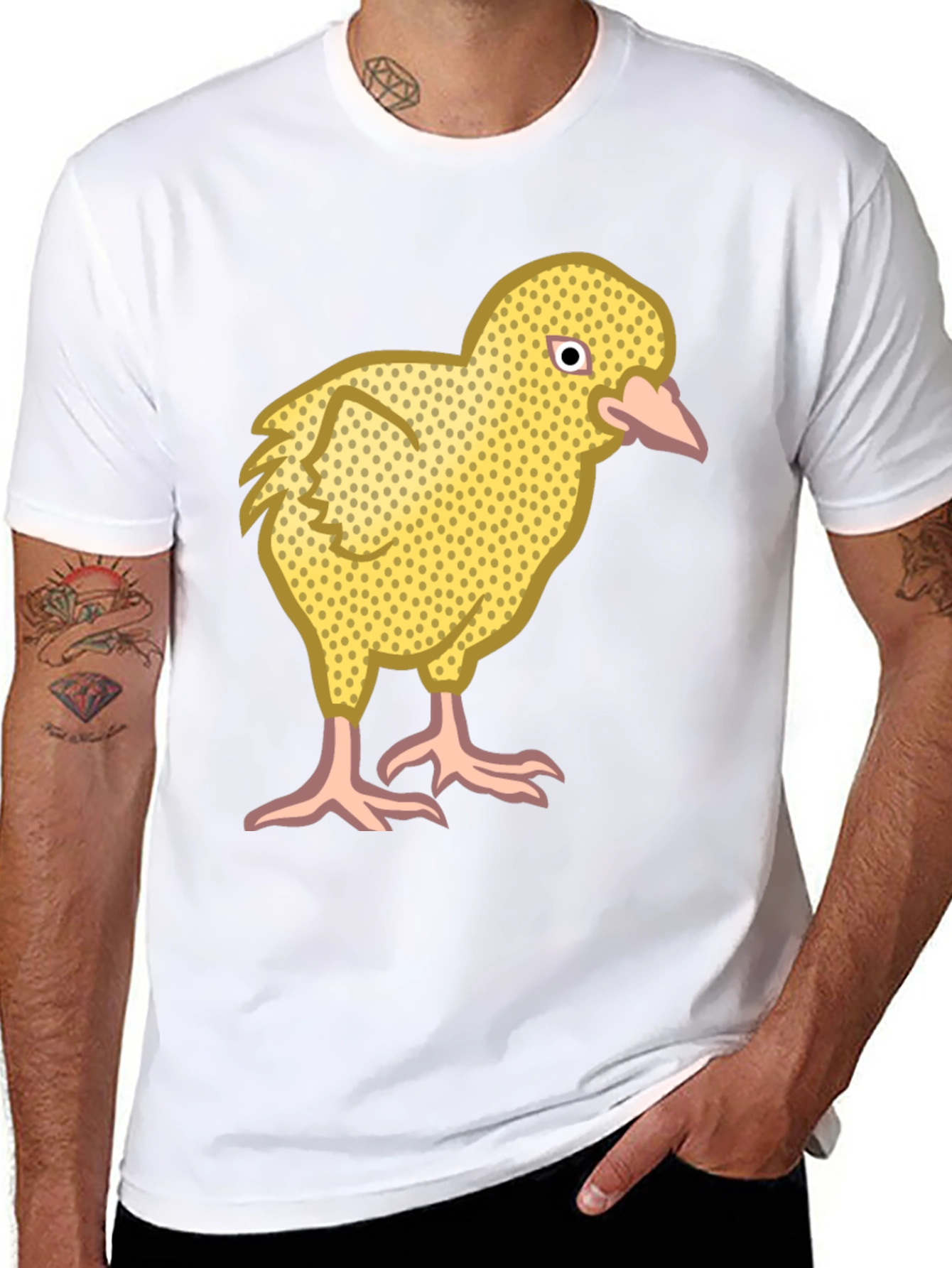 Funny Chick Graphic Black T-Shirt