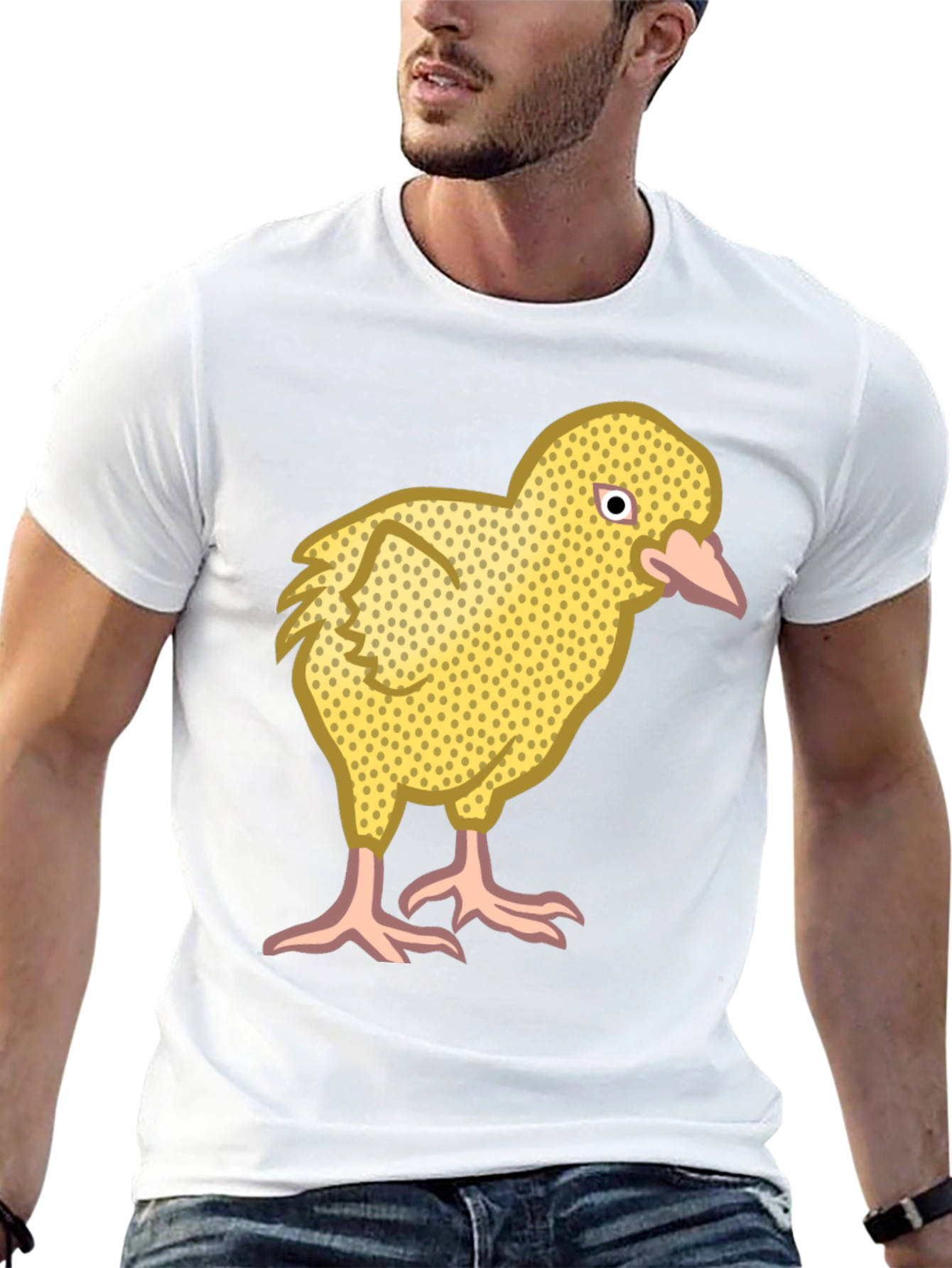 Funny Chick Graphic Black T-Shirt