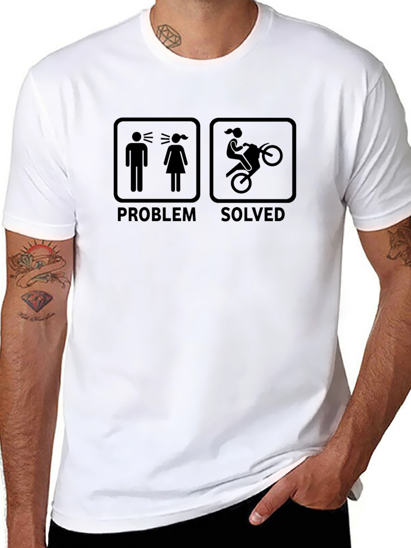 Problem Solved Motorcycle T-Shirt