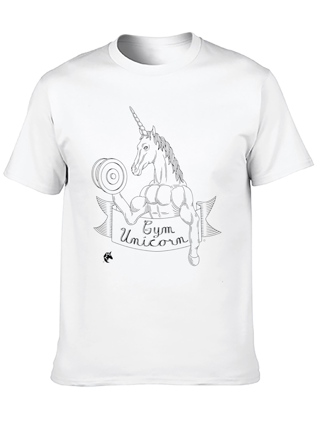 Gym Unicorn Black Graphic Tee
