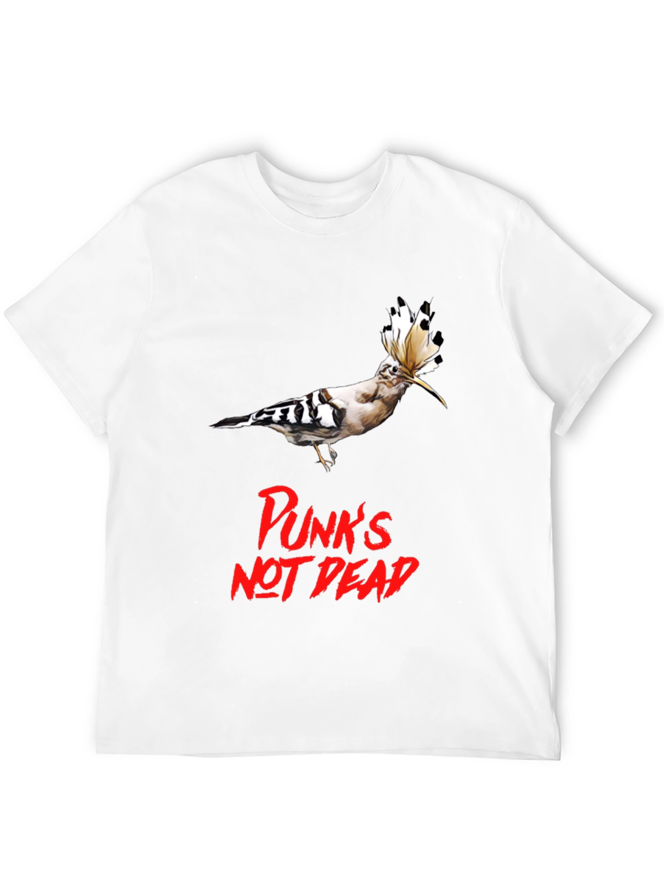 Punks Not Dead Hoopoe Bird Graphic Tee