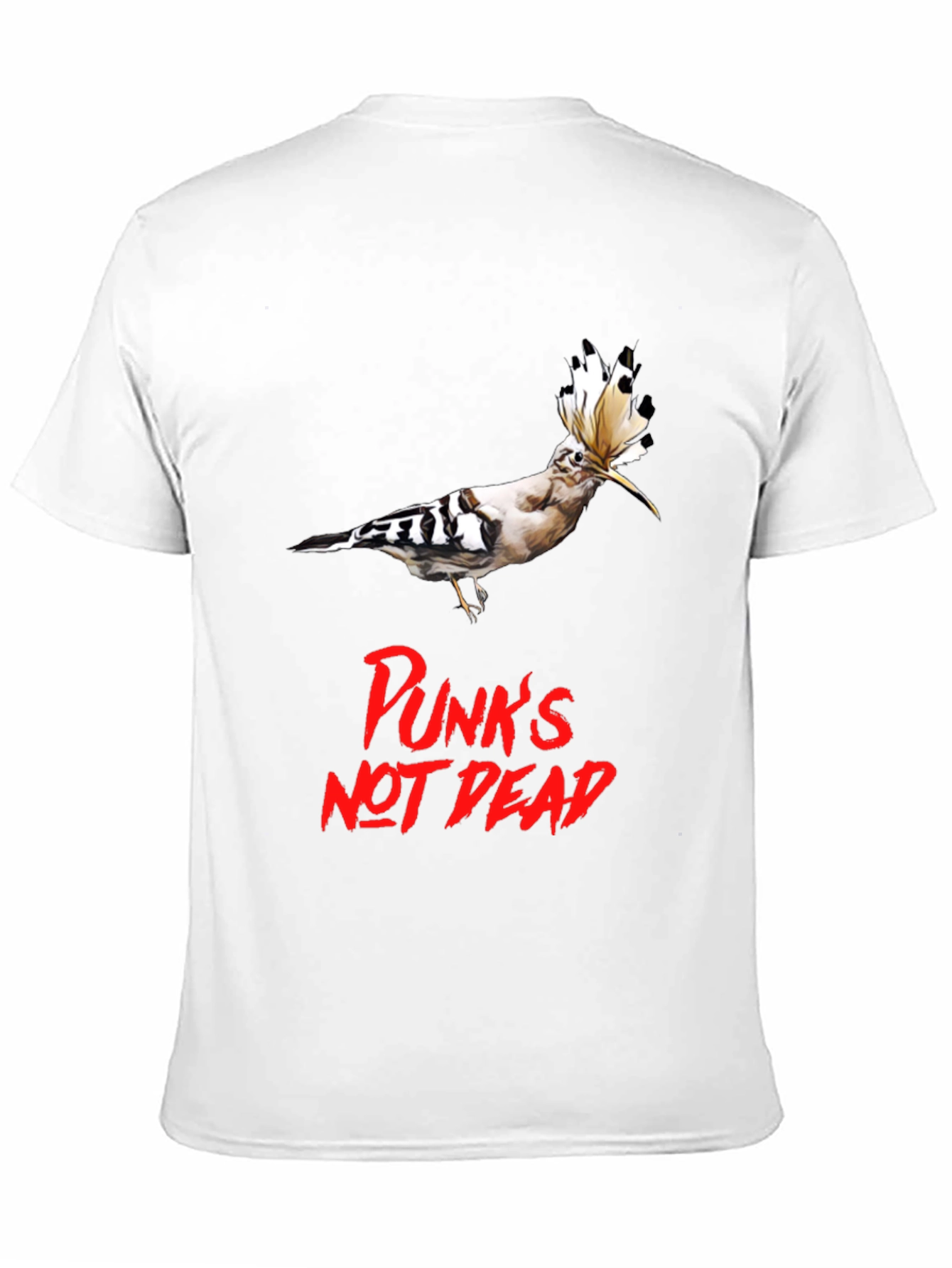 Punks Not Dead Hoopoe Bird Graphic Tee