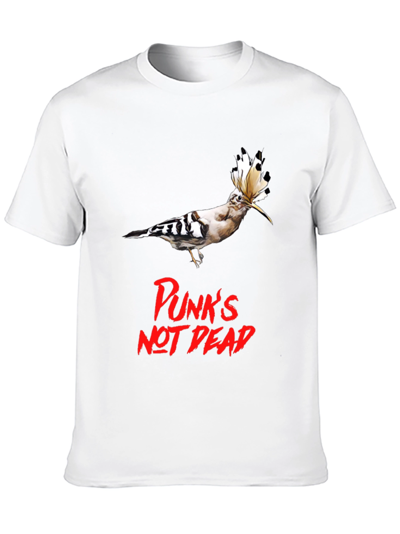 Punks Not Dead Hoopoe Bird Graphic Tee