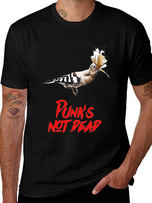 Punks Not Dead Hoopoe Bird Graphic Tee