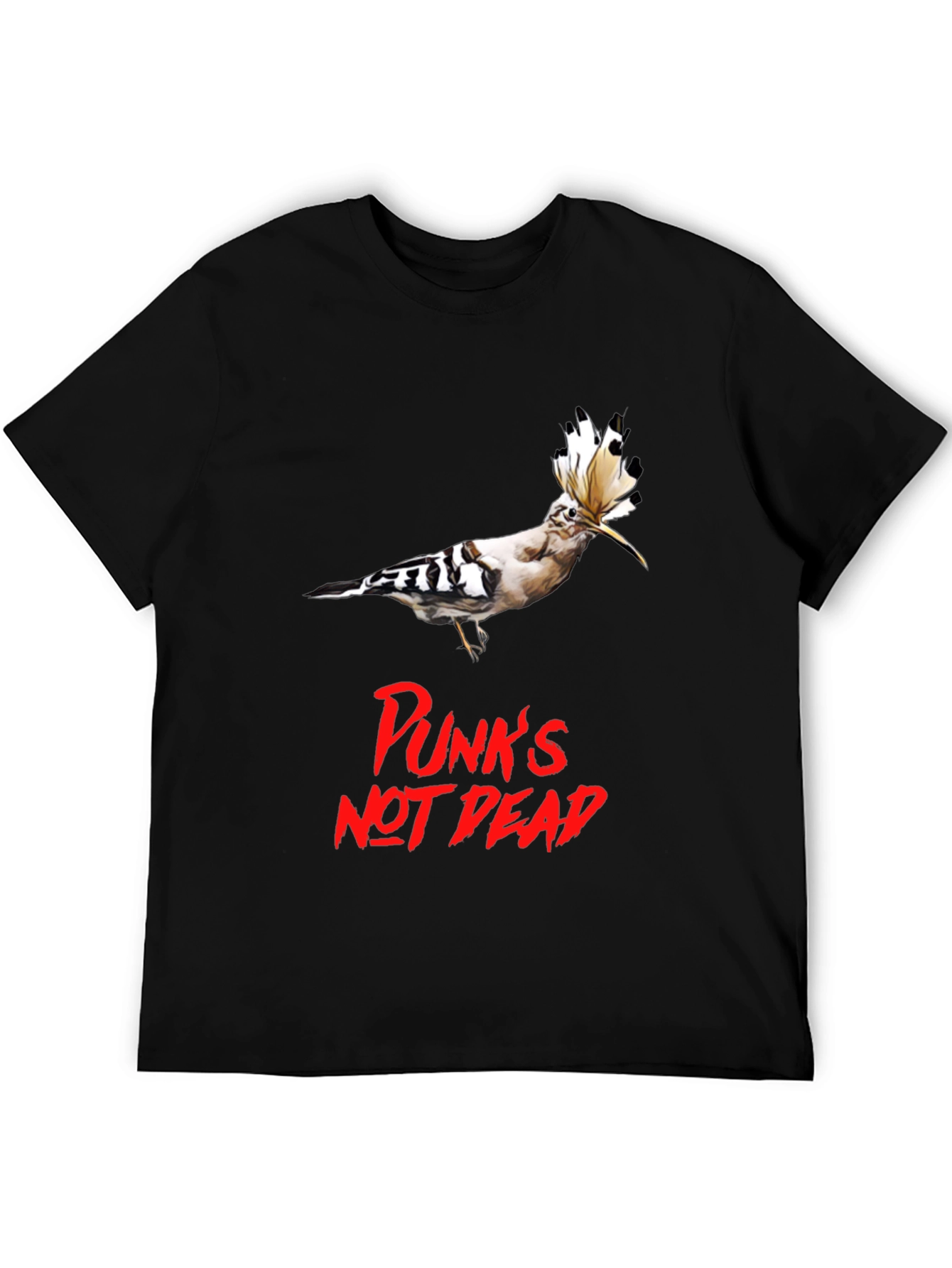 Punks Not Dead Hoopoe Bird Graphic Tee