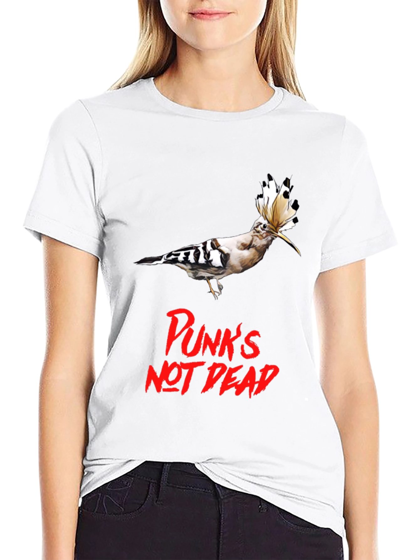 Punks Not Dead Hoopoe Bird Graphic Tee