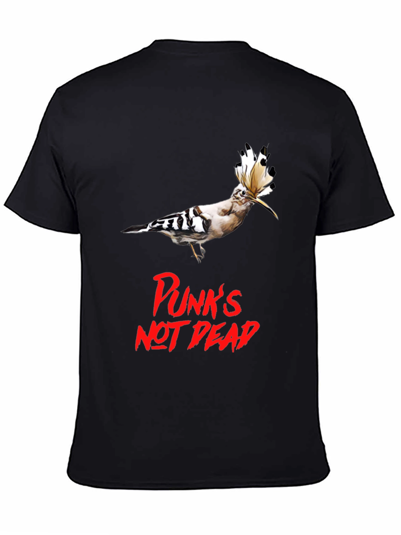 Punks Not Dead Hoopoe Bird Graphic Tee