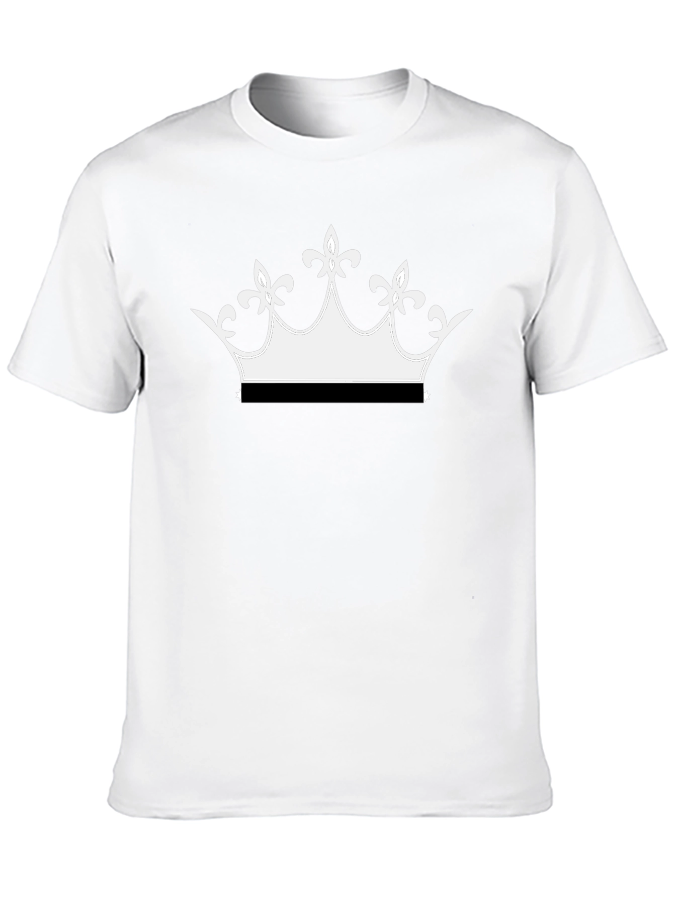 Black T-Shirt with Crown Graphic