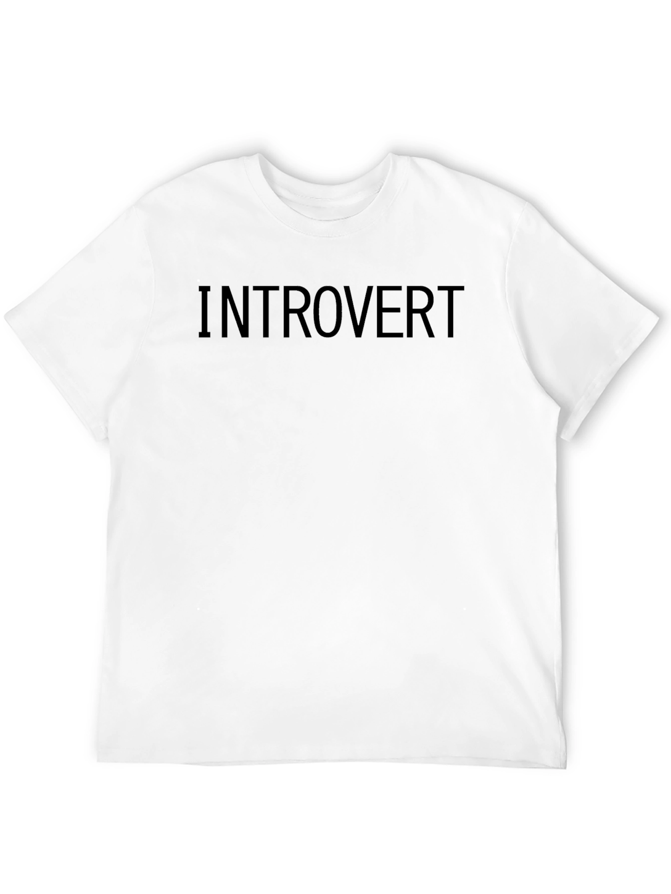 Introvert Black T-Shirt - Soft Cotton Crew Neck Tee