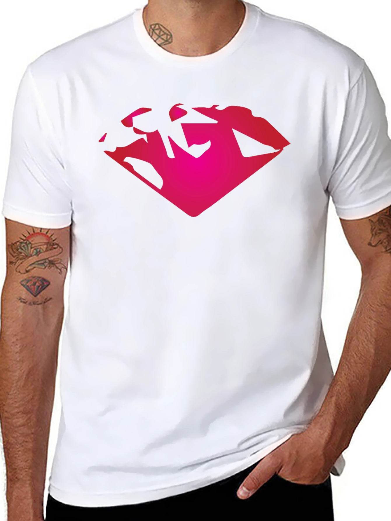 Diamond Graphic Black T-Shirt Casual Wear
