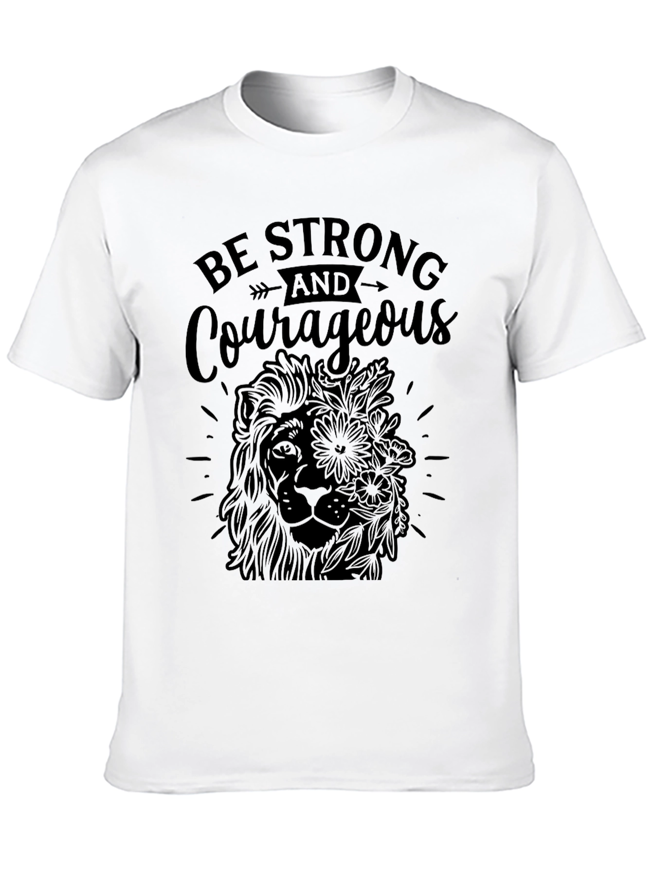 Strong & Courageous Lion Graphic Tee