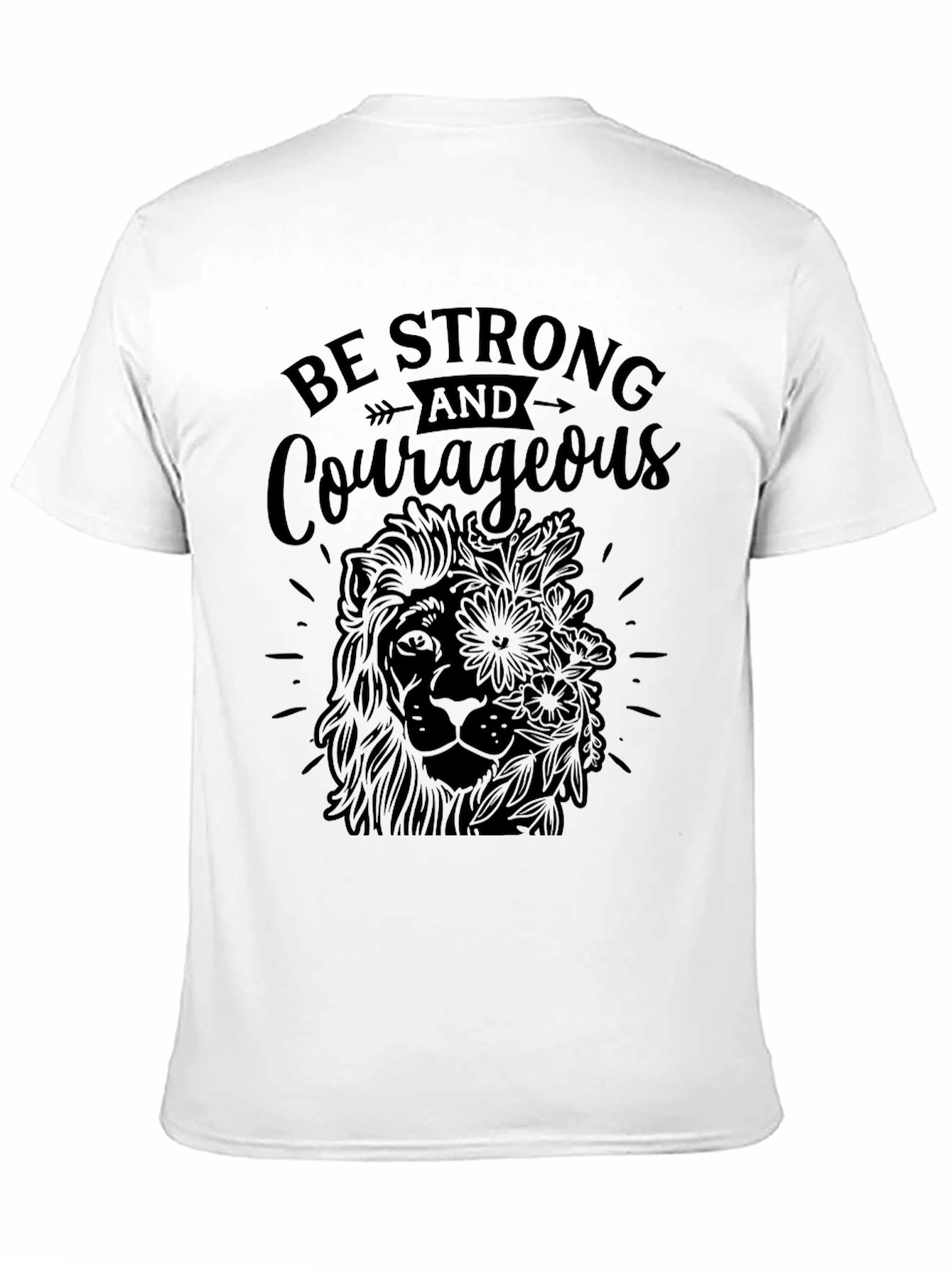 Strong & Courageous Lion Graphic Tee