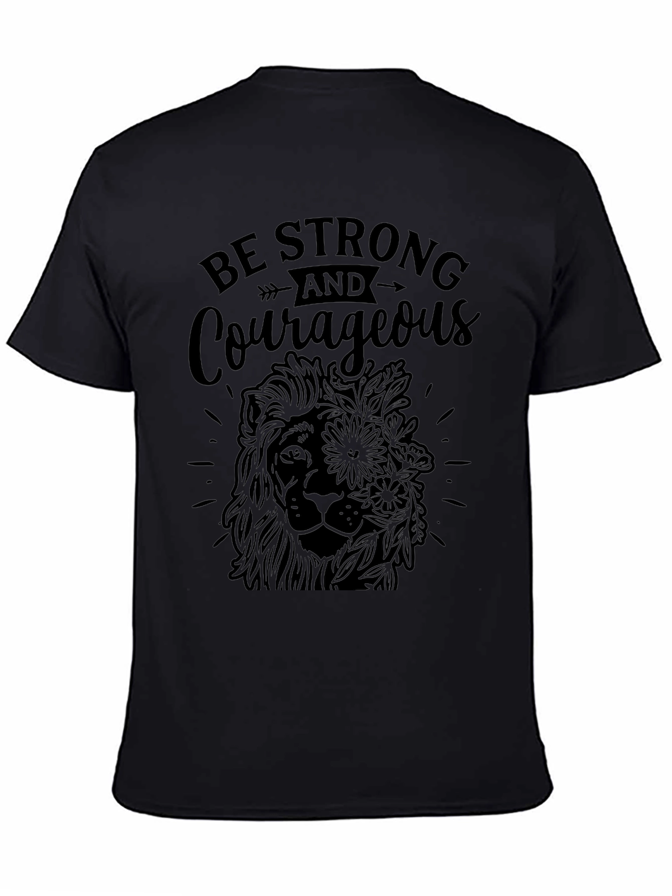 Strong & Courageous Lion Graphic Tee