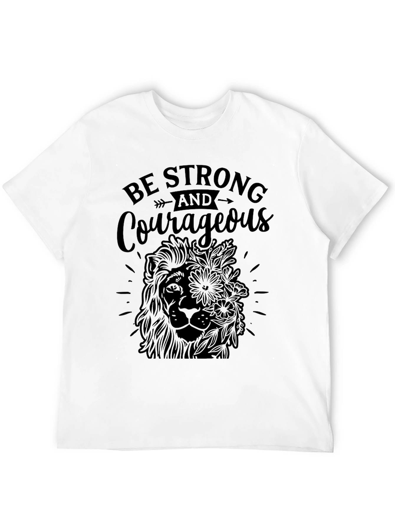 Strong & Courageous Lion Graphic Tee
