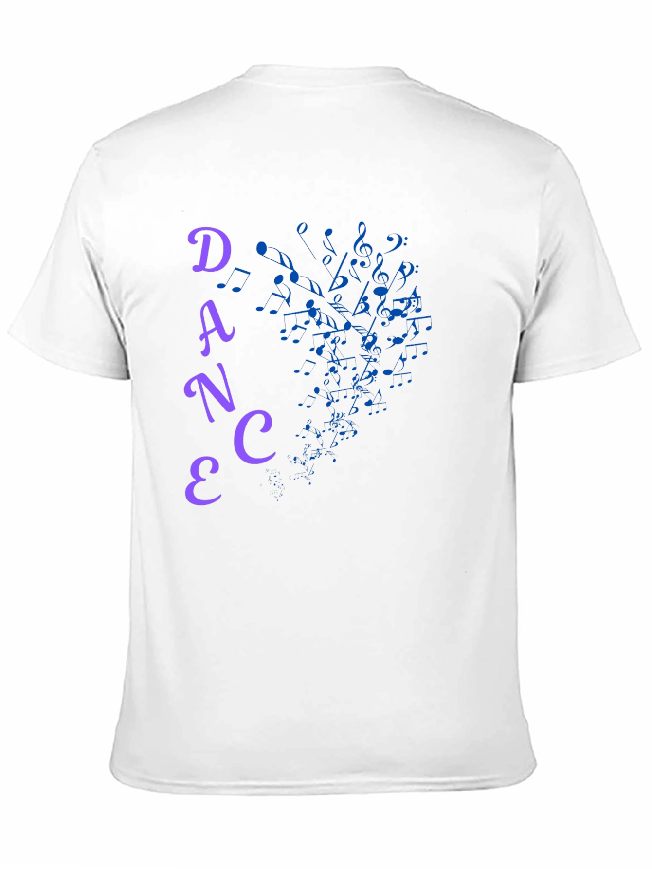 Dance Music Notes Graphic Tee - Black