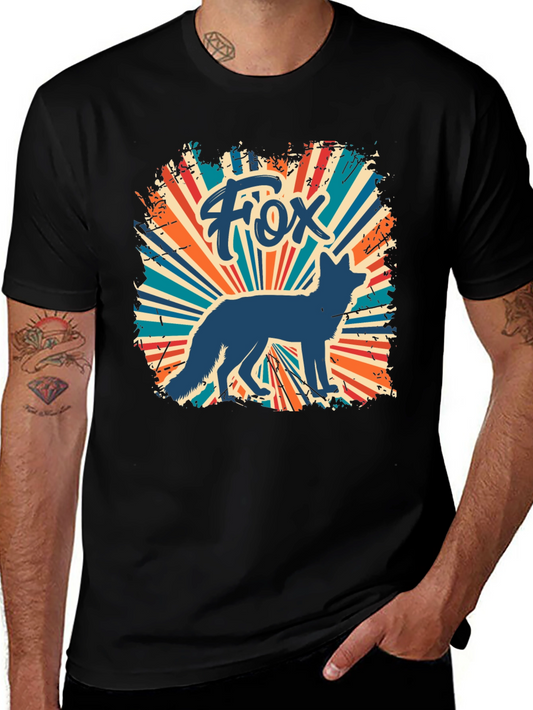 Retro Fox Graphic Tee - Cool Animal T-Shirt