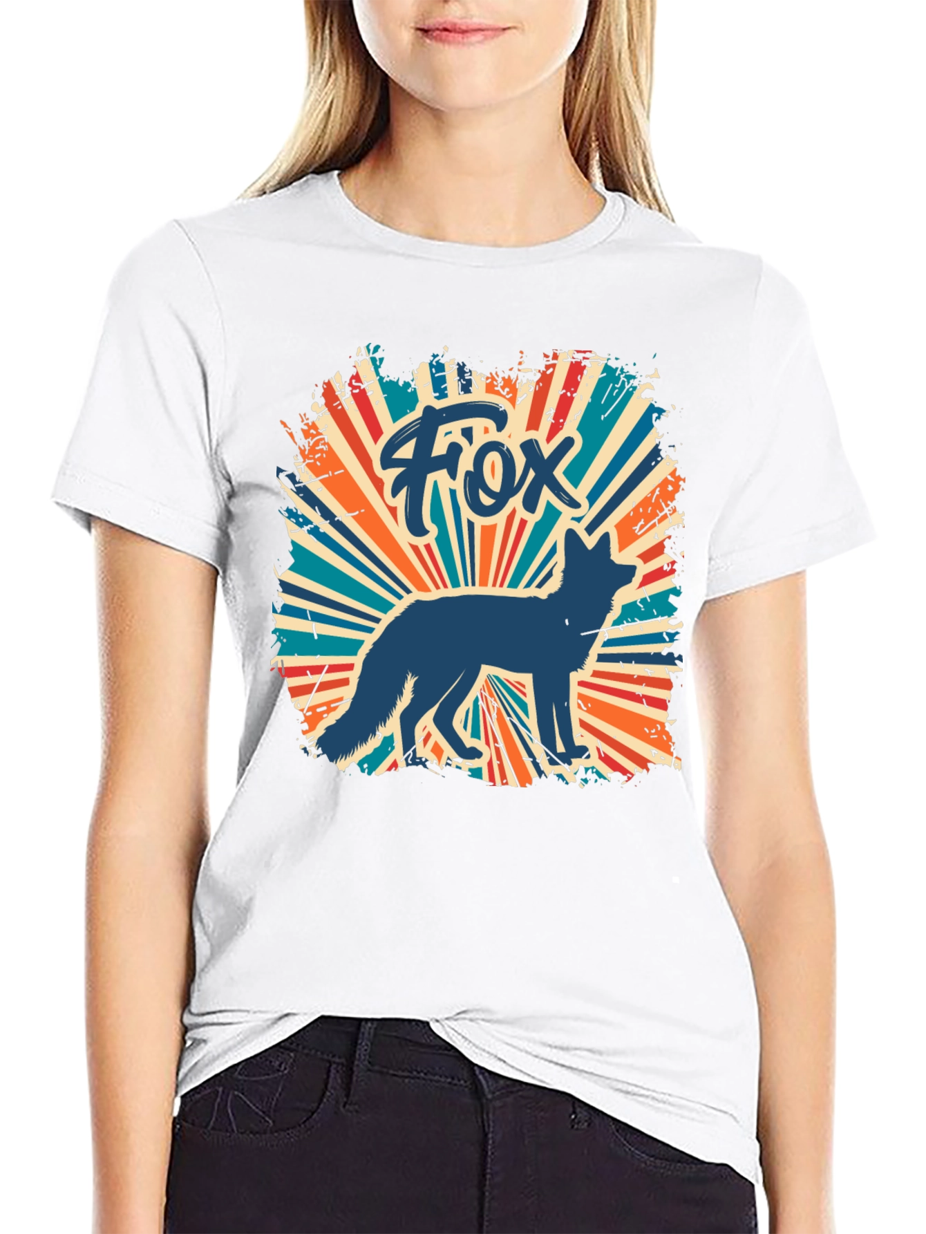 Retro Fox Graphic Tee - Cool Animal T-Shirt