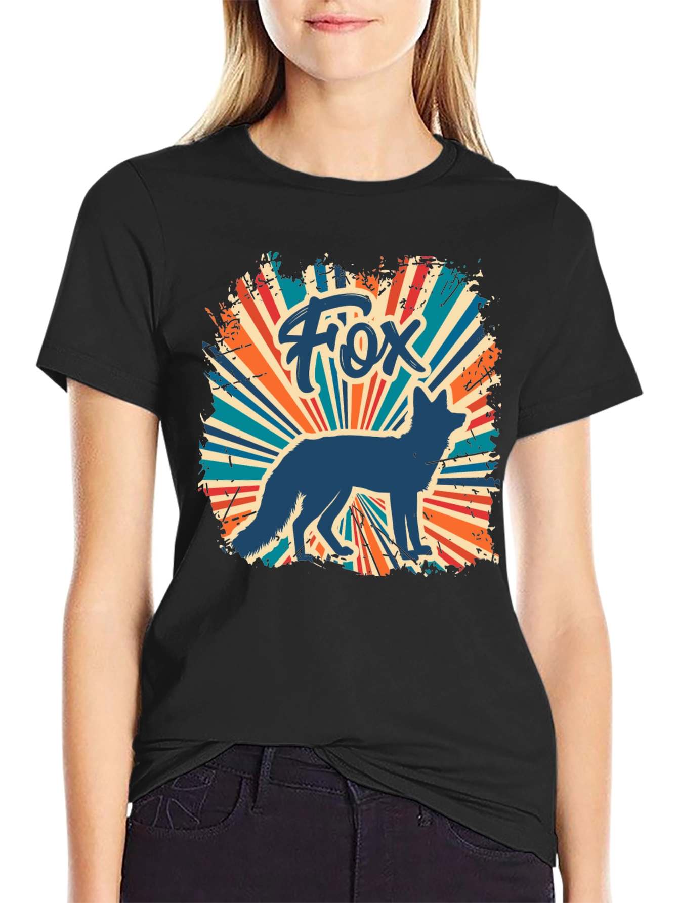 Retro Fox Graphic Tee - Cool Animal T-Shirt