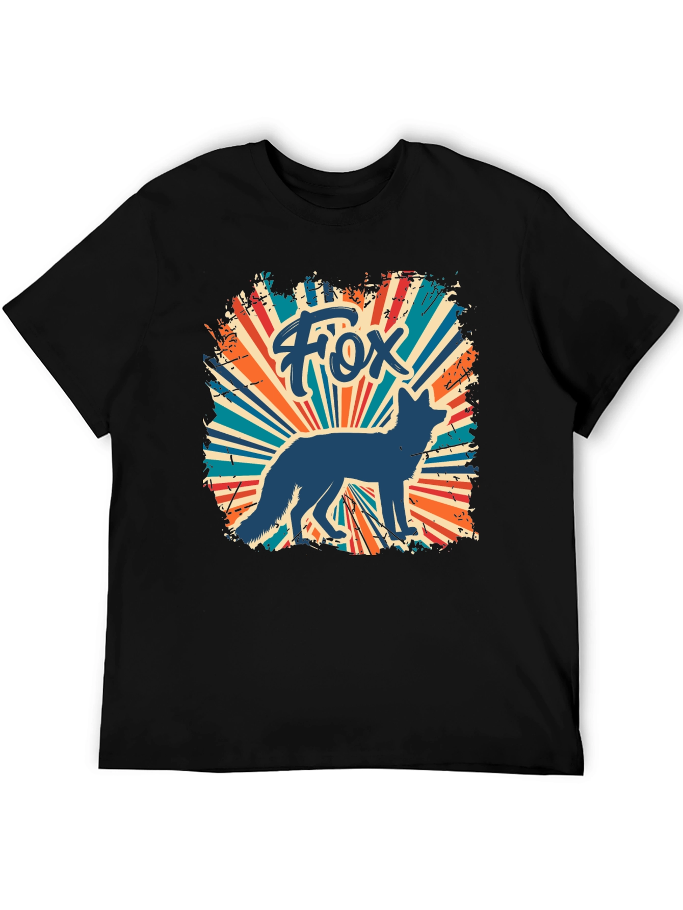 Retro Fox Graphic Tee - Cool Animal T-Shirt