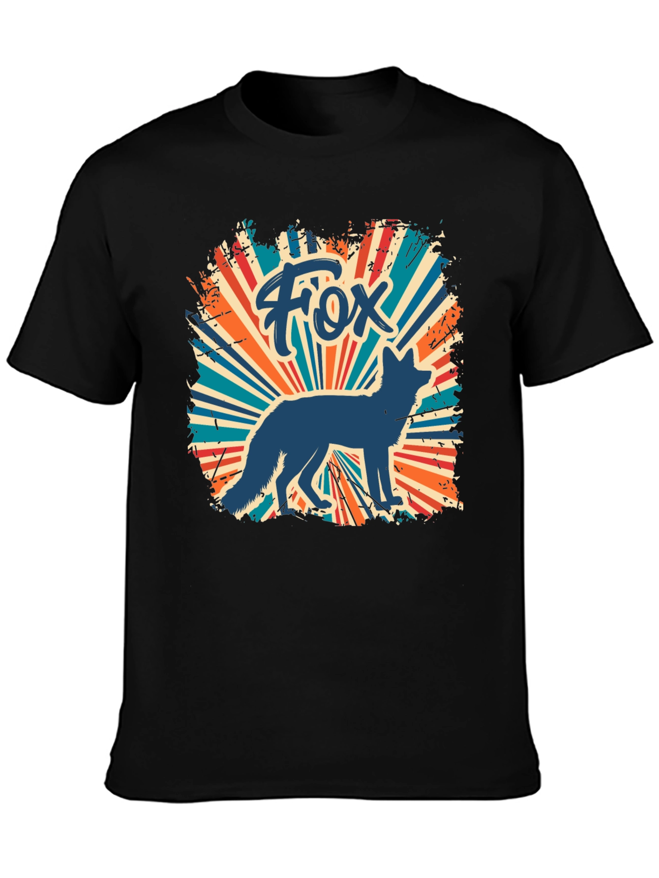 Retro Fox Graphic Tee - Cool Animal T-Shirt