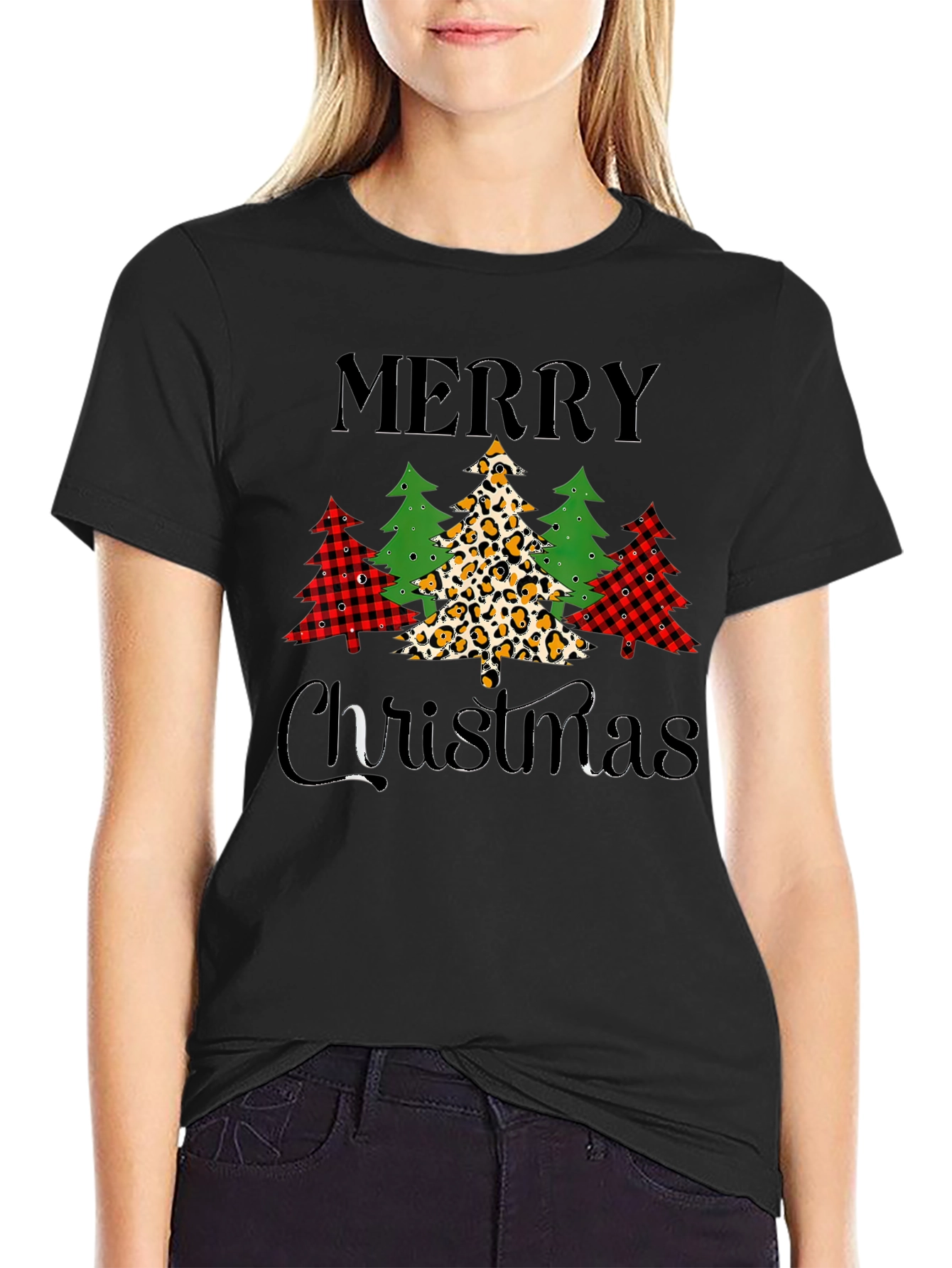Merry Christmas Tree Graphic Tee
