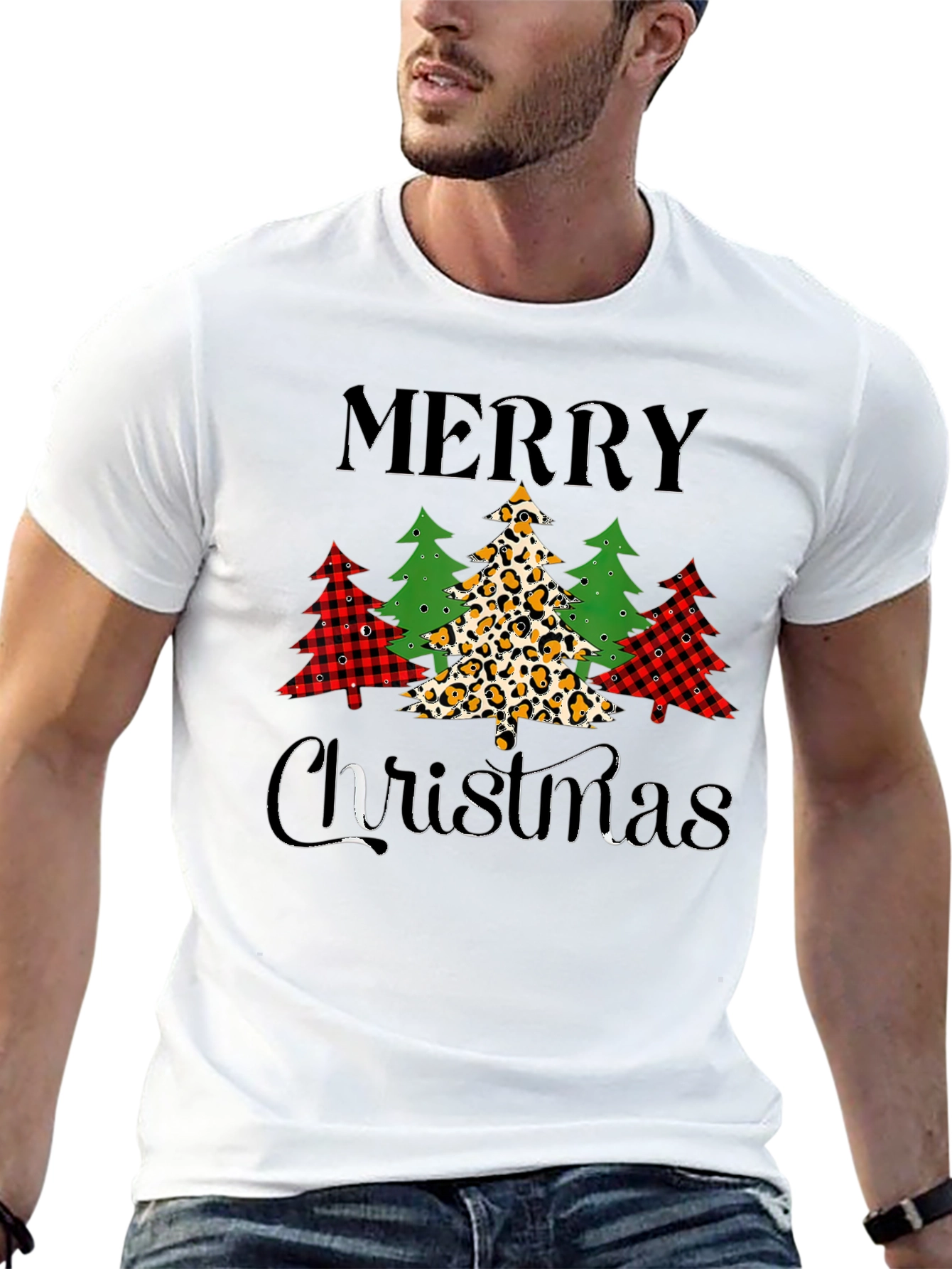 Merry Christmas Tree Graphic Tee