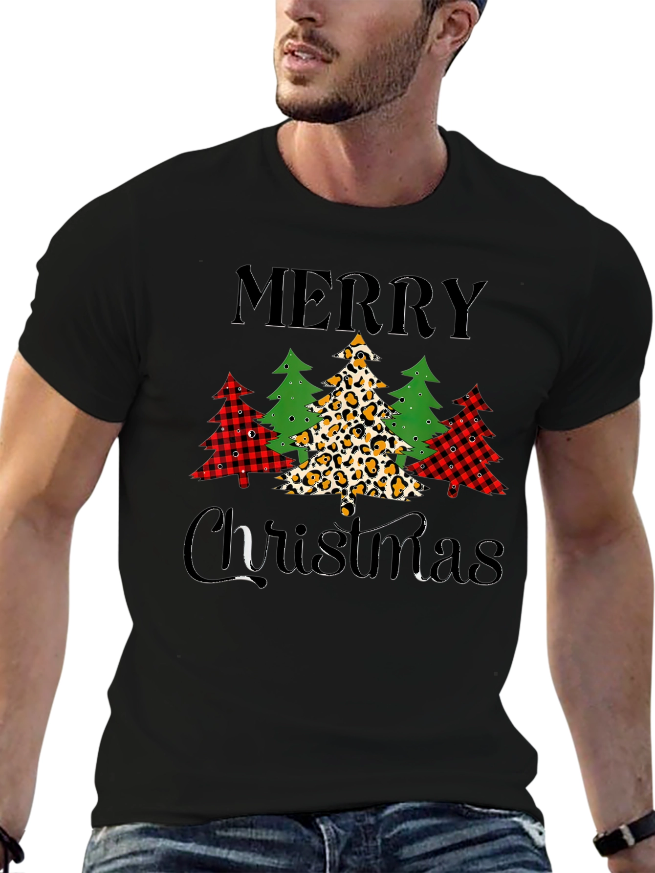 Merry Christmas Tree Graphic Tee