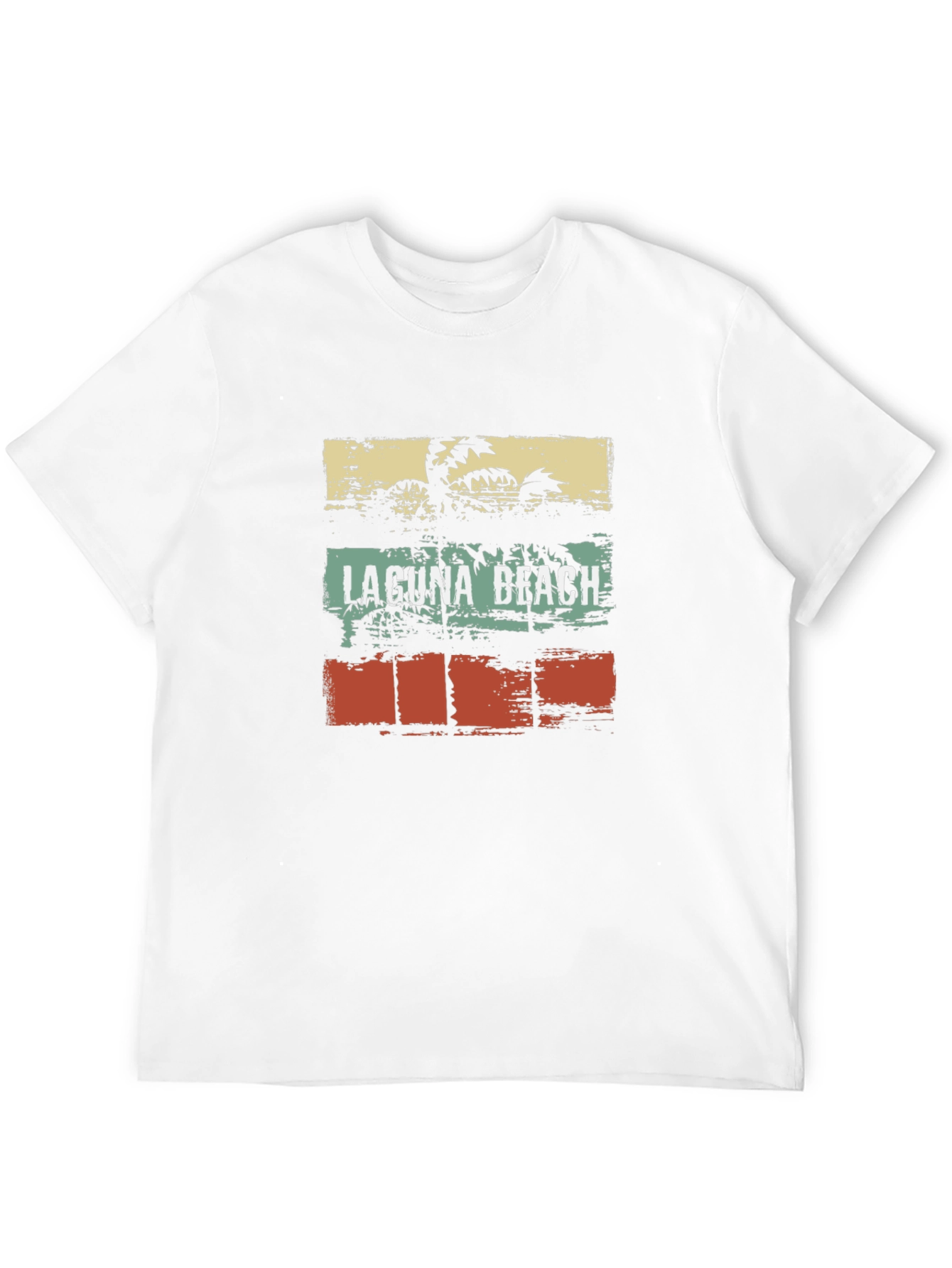 Laguna Beach Graphic T-Shirt Palm Tree Design